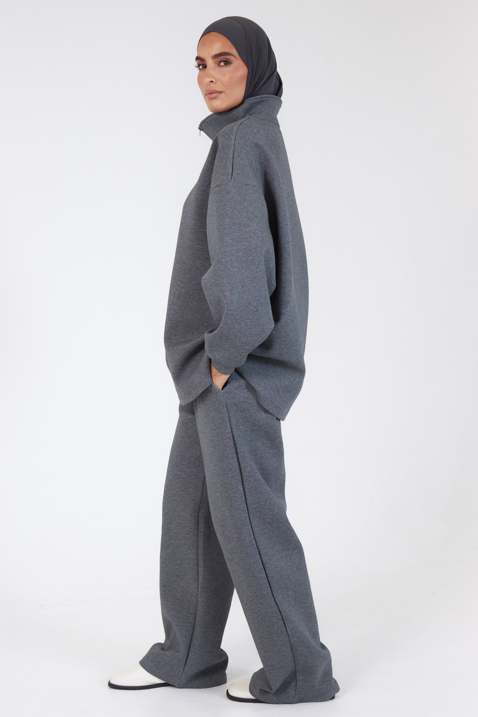 The Dark Grey Comfy Zip Sweatshirt