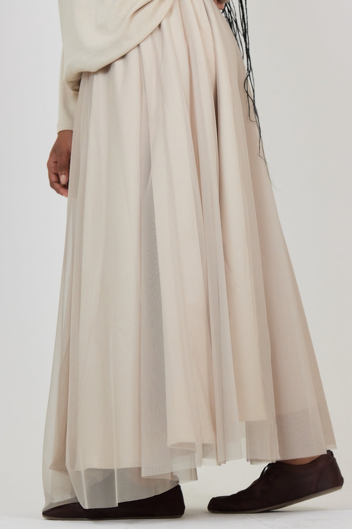 La Jupe Tulle Beige