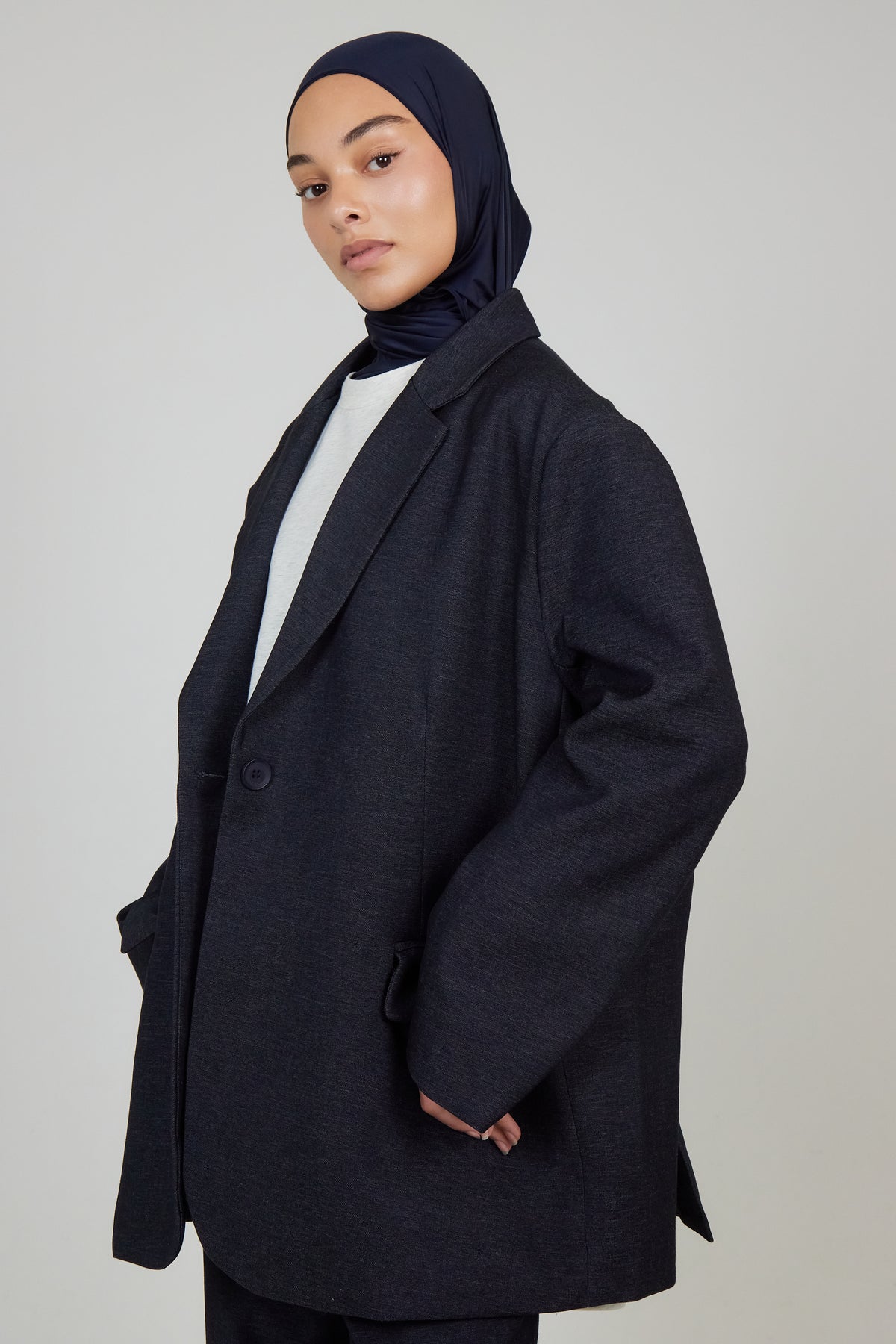 Blazer gris pardo The City