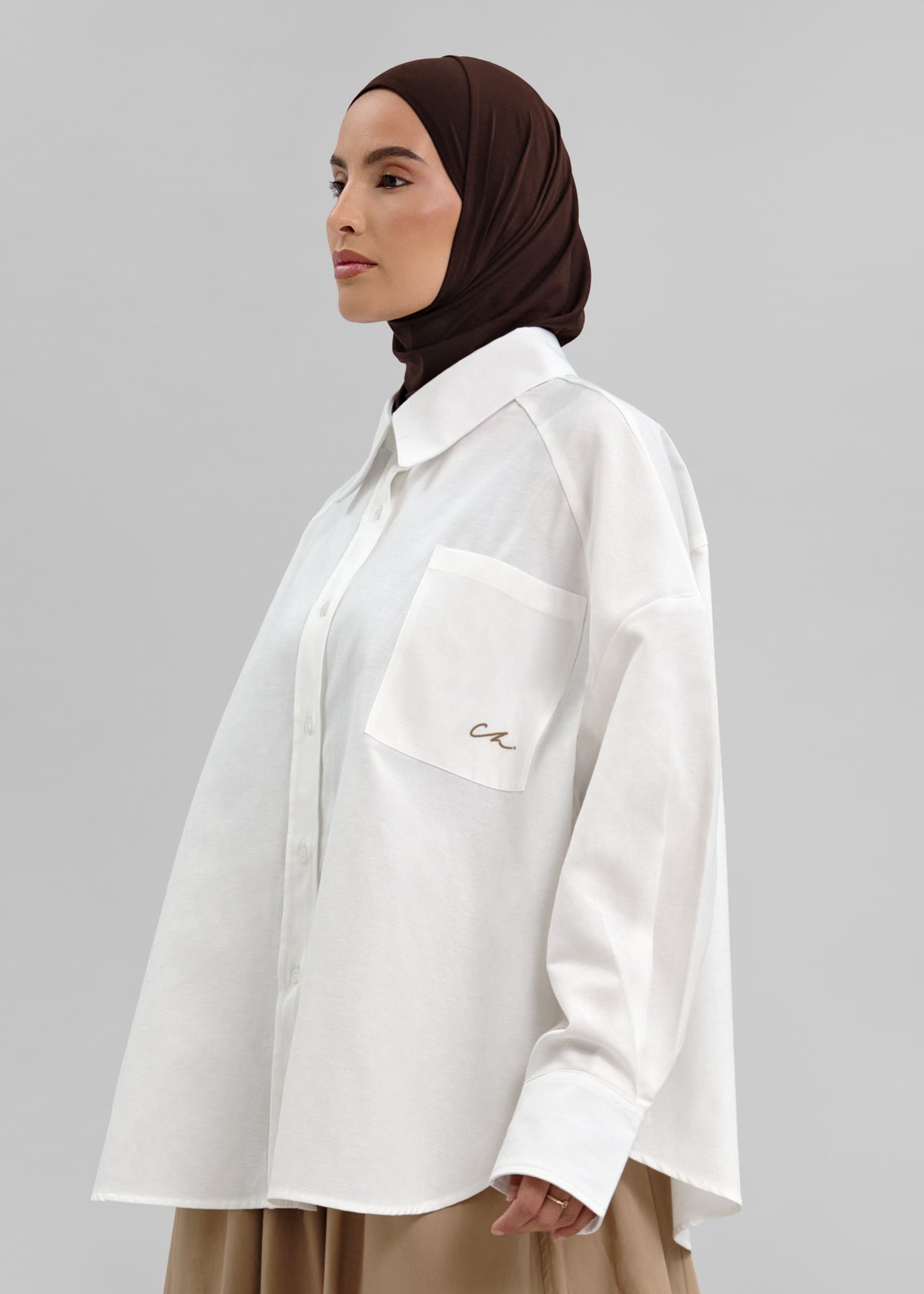 La Chemise Ivy Blanc / Camel