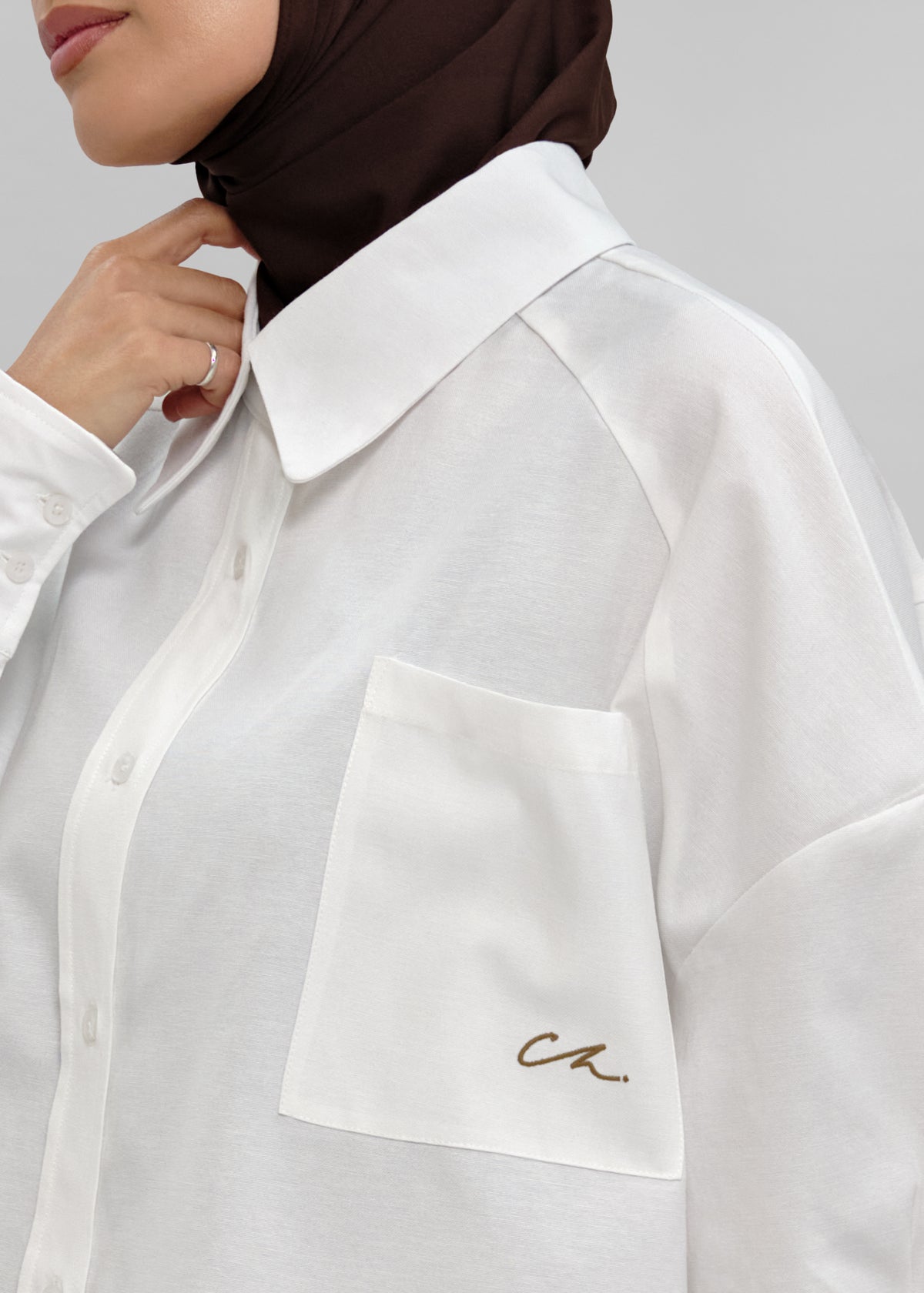 La Chemise Ivy Blanc / Camel