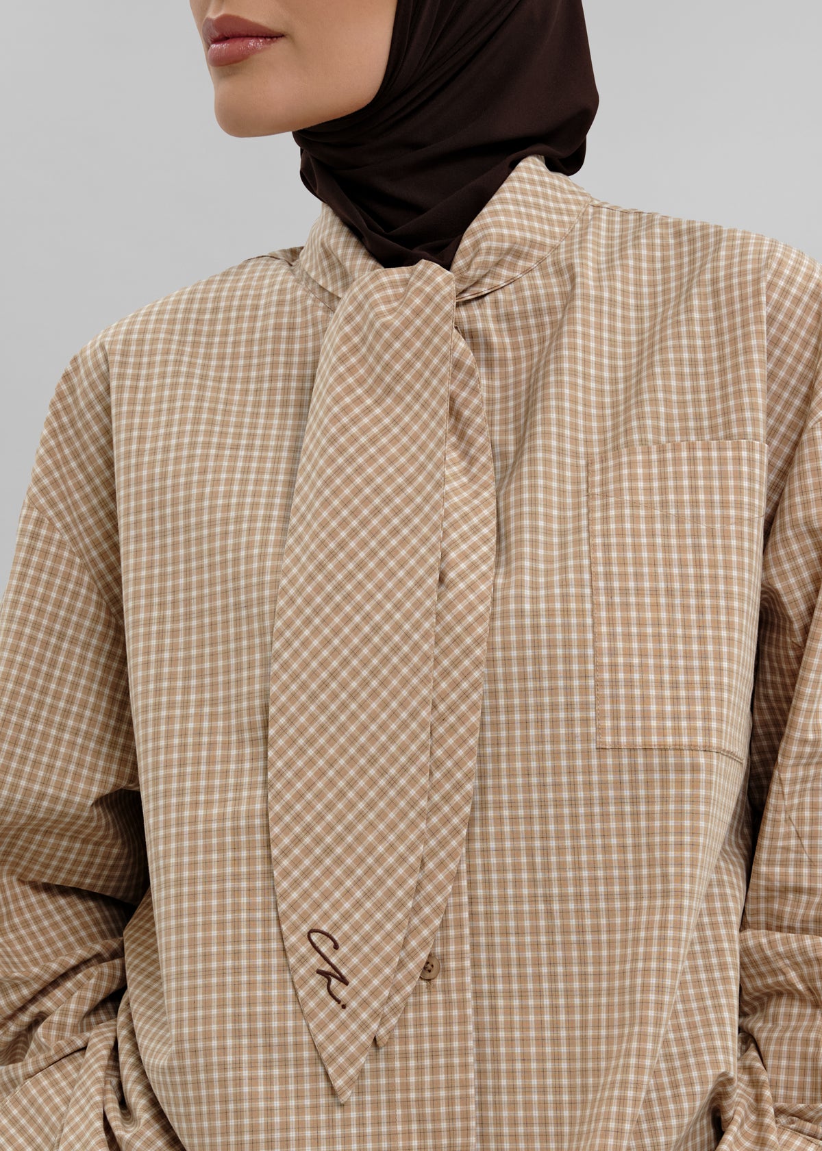 La Chemise Cravate Camel