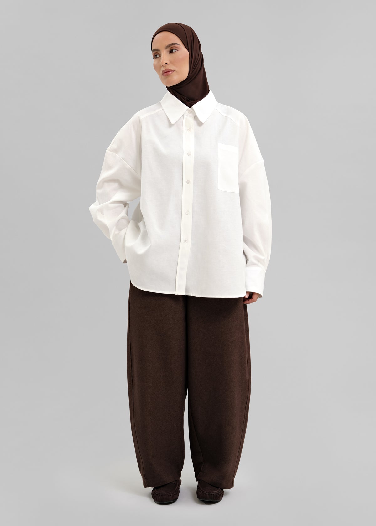 Le Jean Barrel Brun