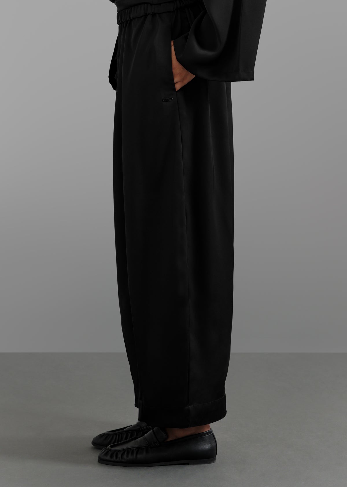 The Black Satin Trousers