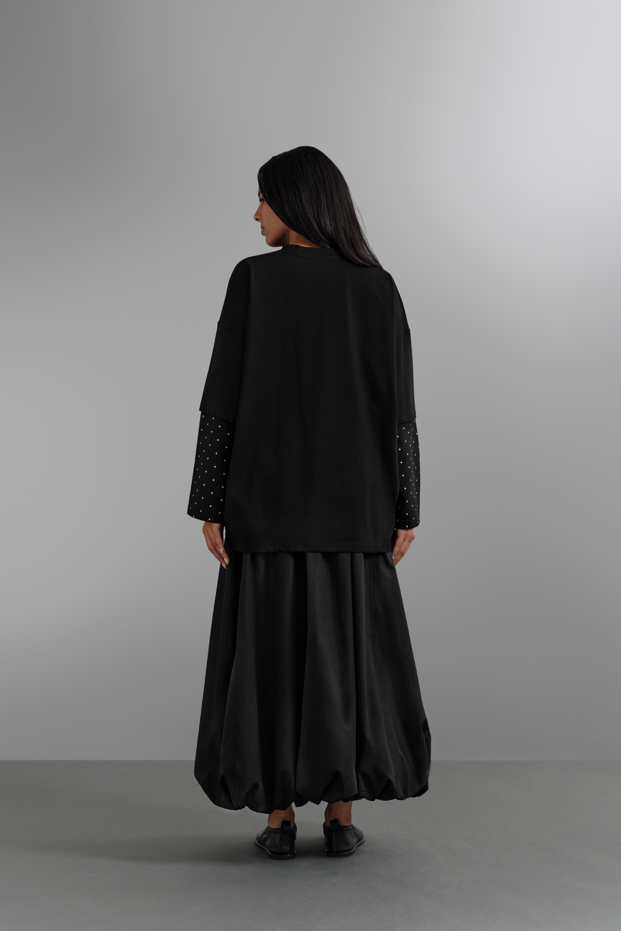 Le Top Layer à Pois Noir