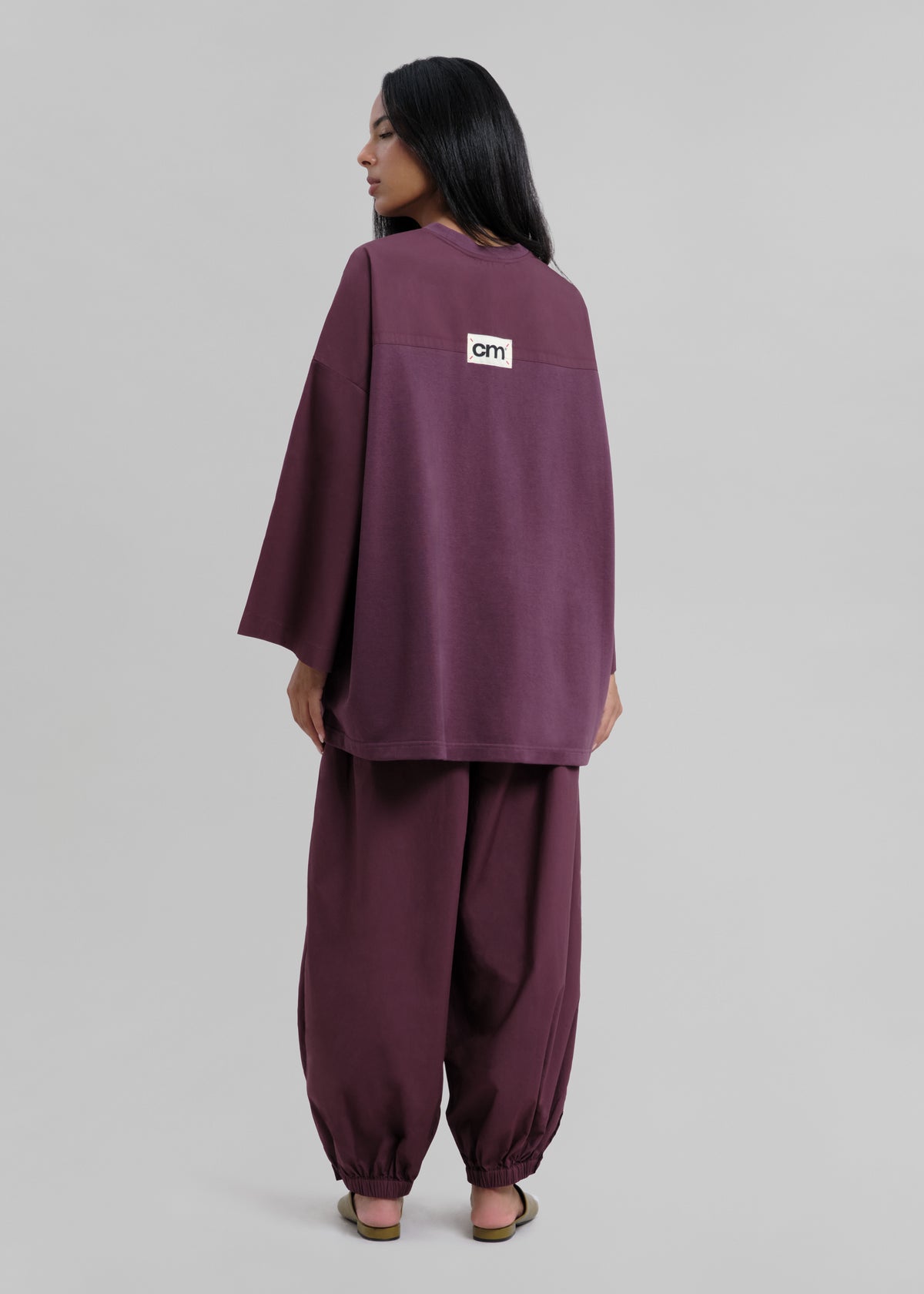 Le T-shirt Bi Matière Aubergine