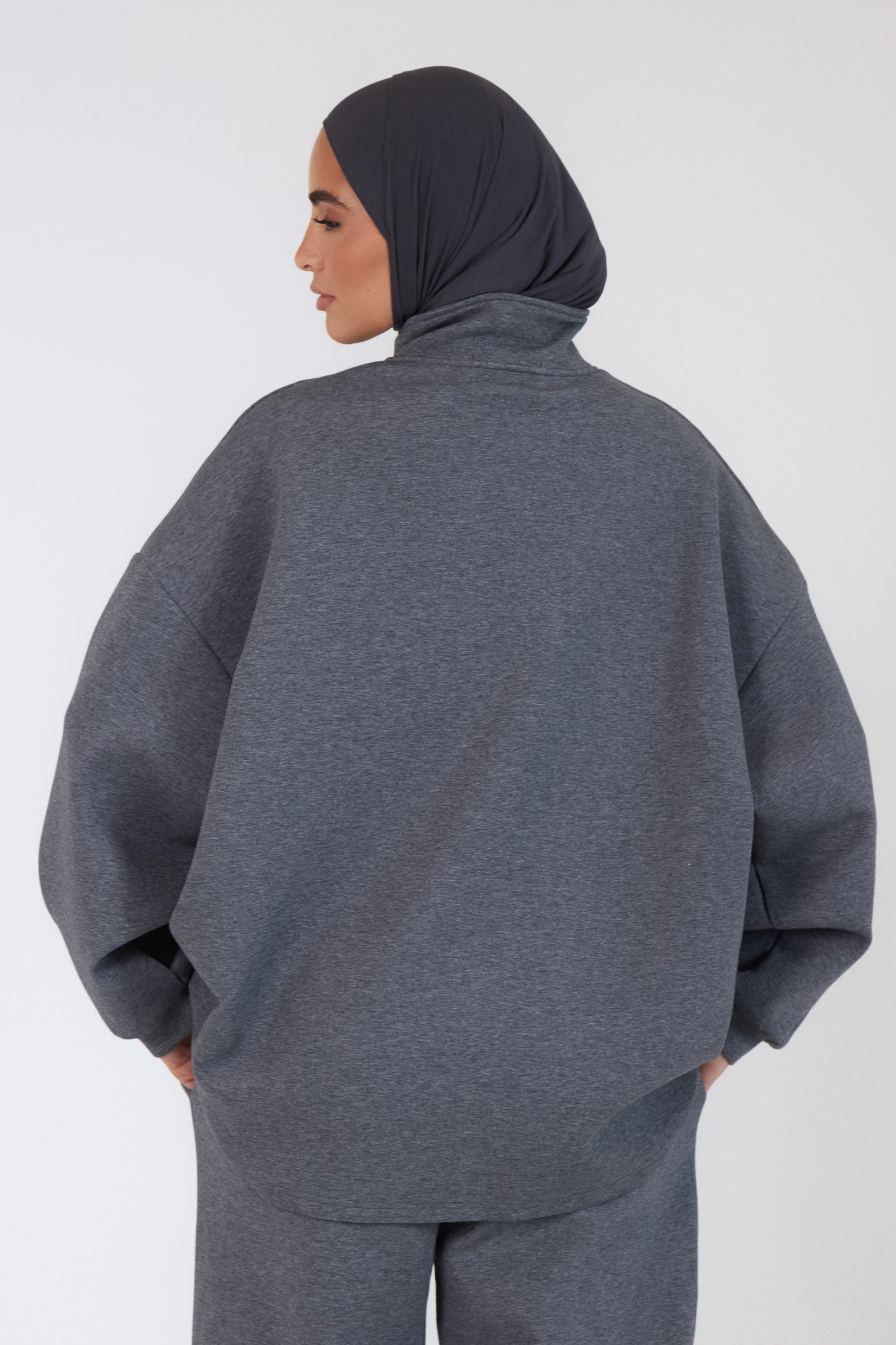 The Dark Grey Comfy Zip Sweatshirt