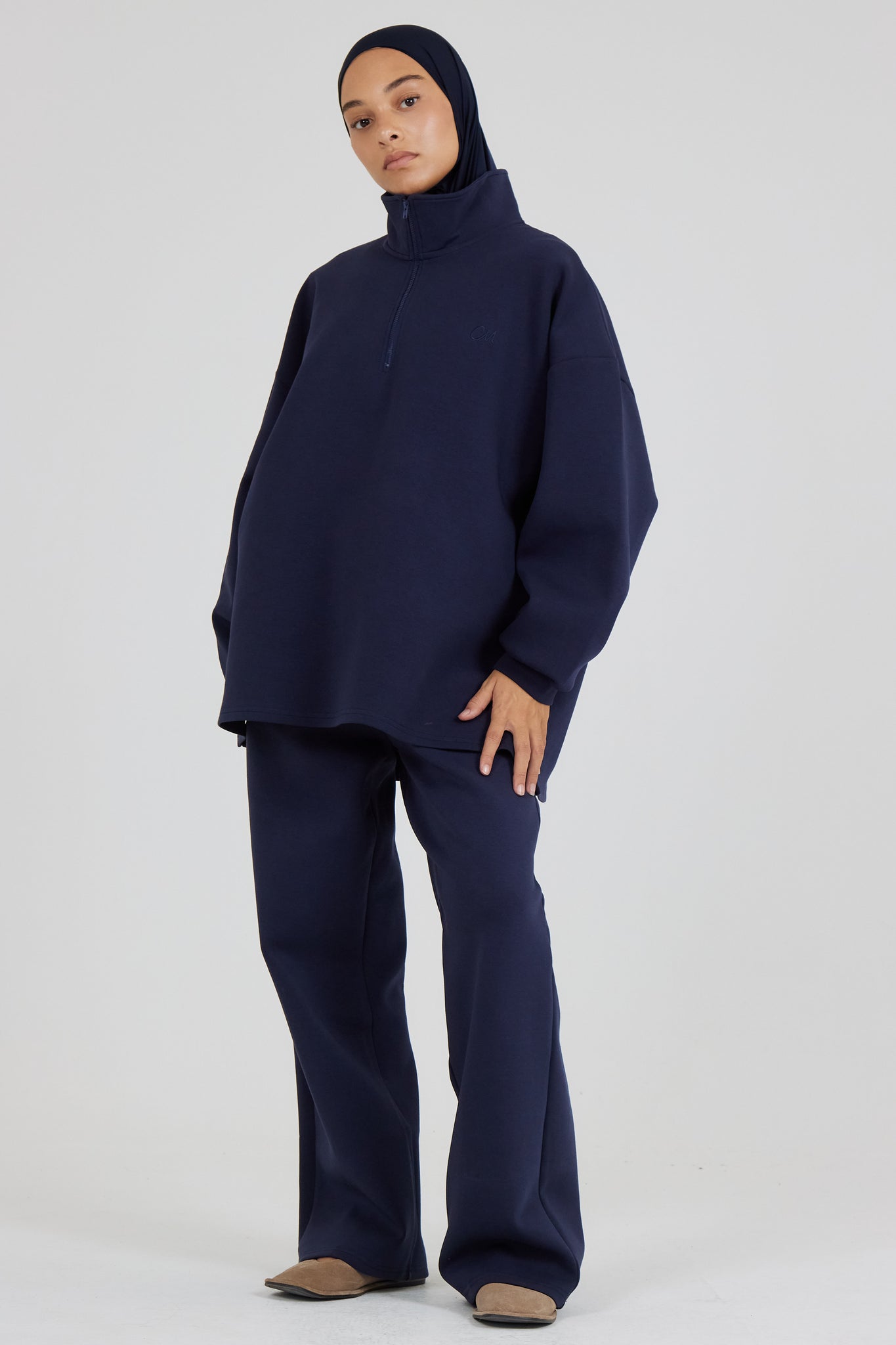 Le Sweat Zip Comfy Bleu nuit