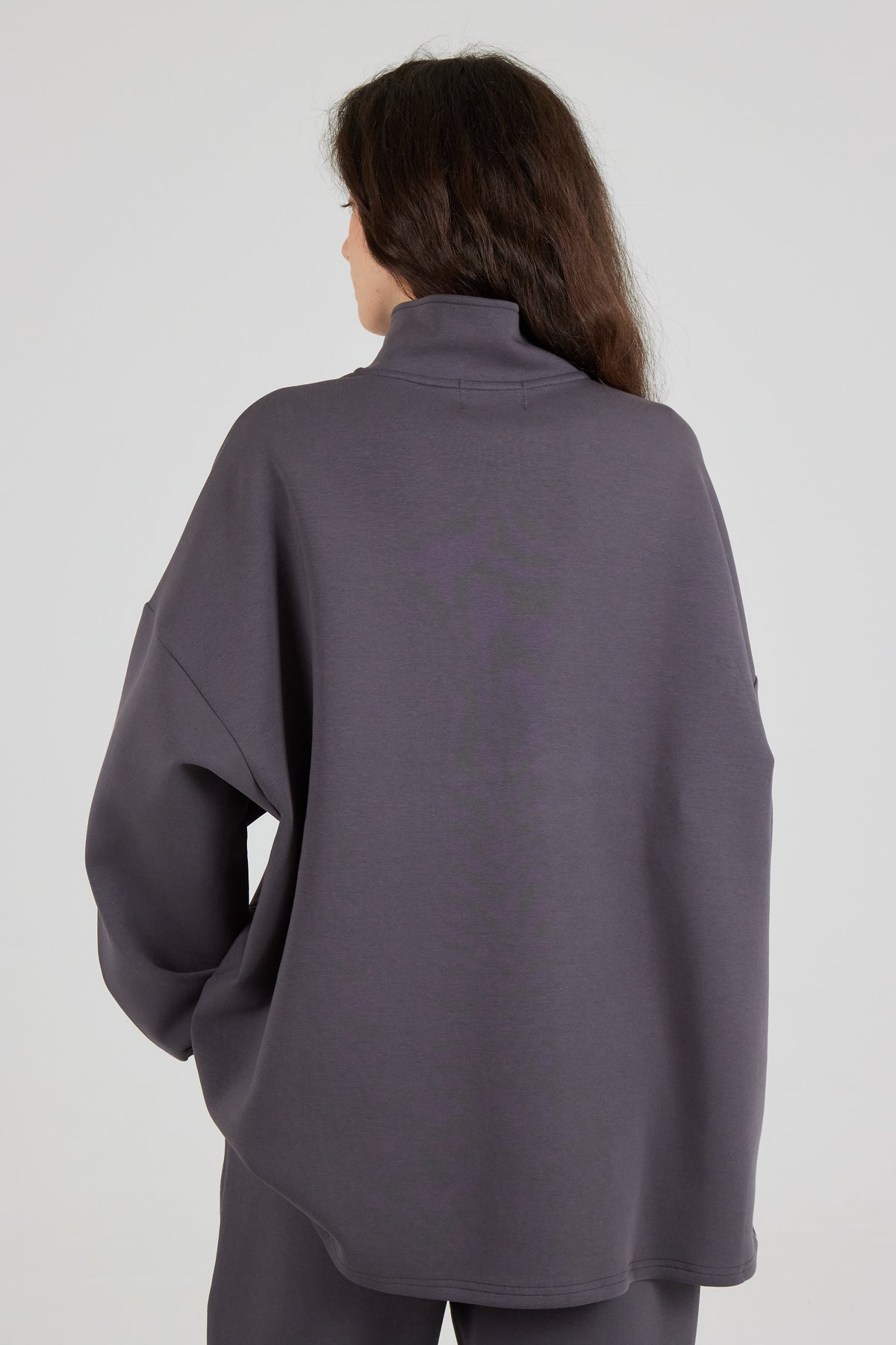 Sudadera con cremallera cómoda en gris antracita