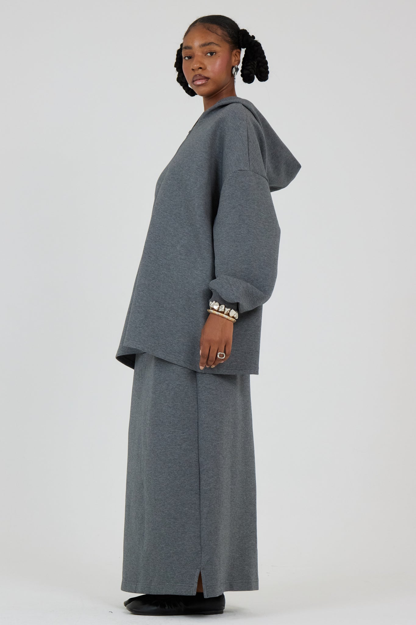 La Jupe Comfy Gris Foncée