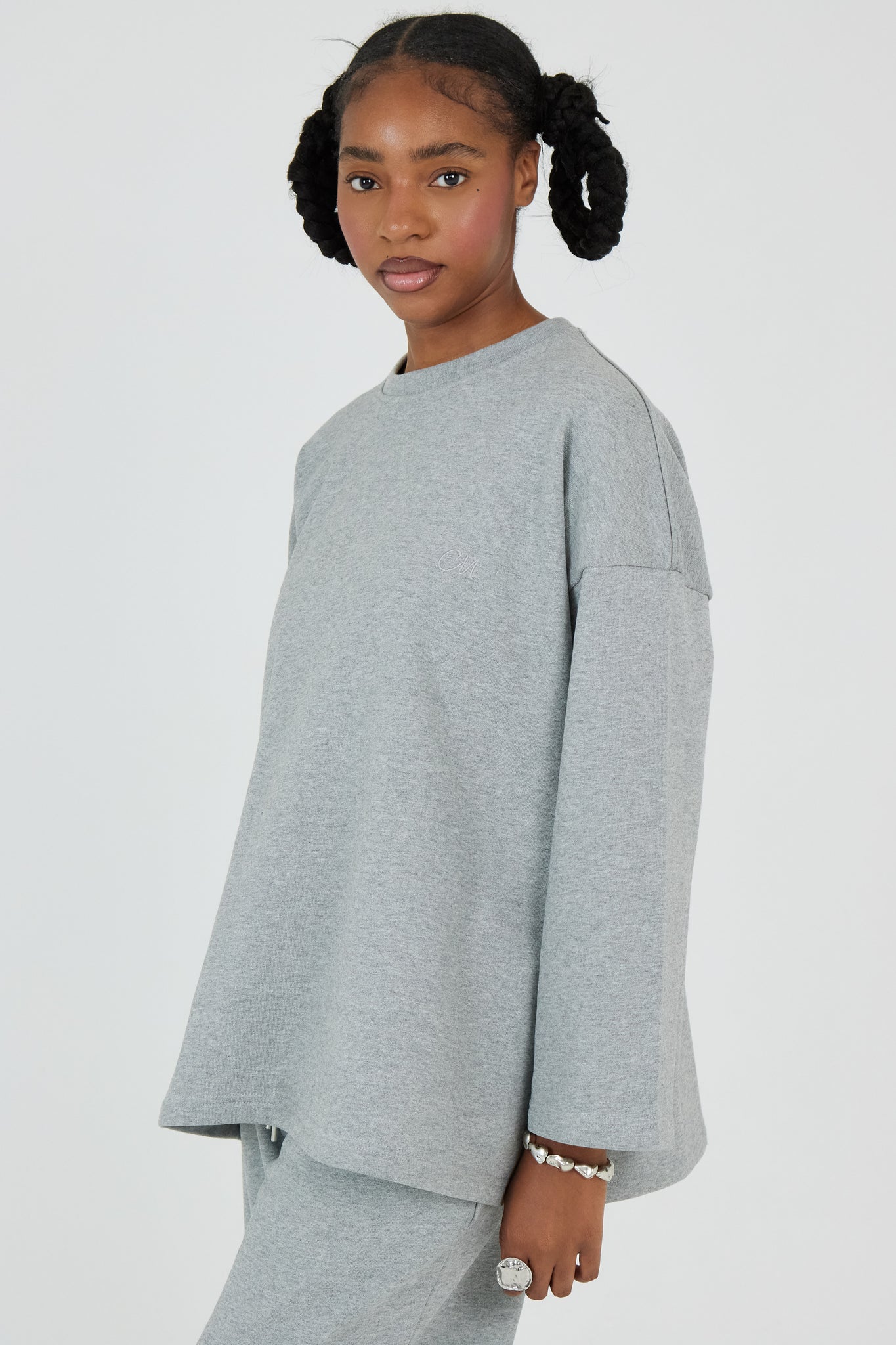 Le Sweat-Shirt Gris Chiné