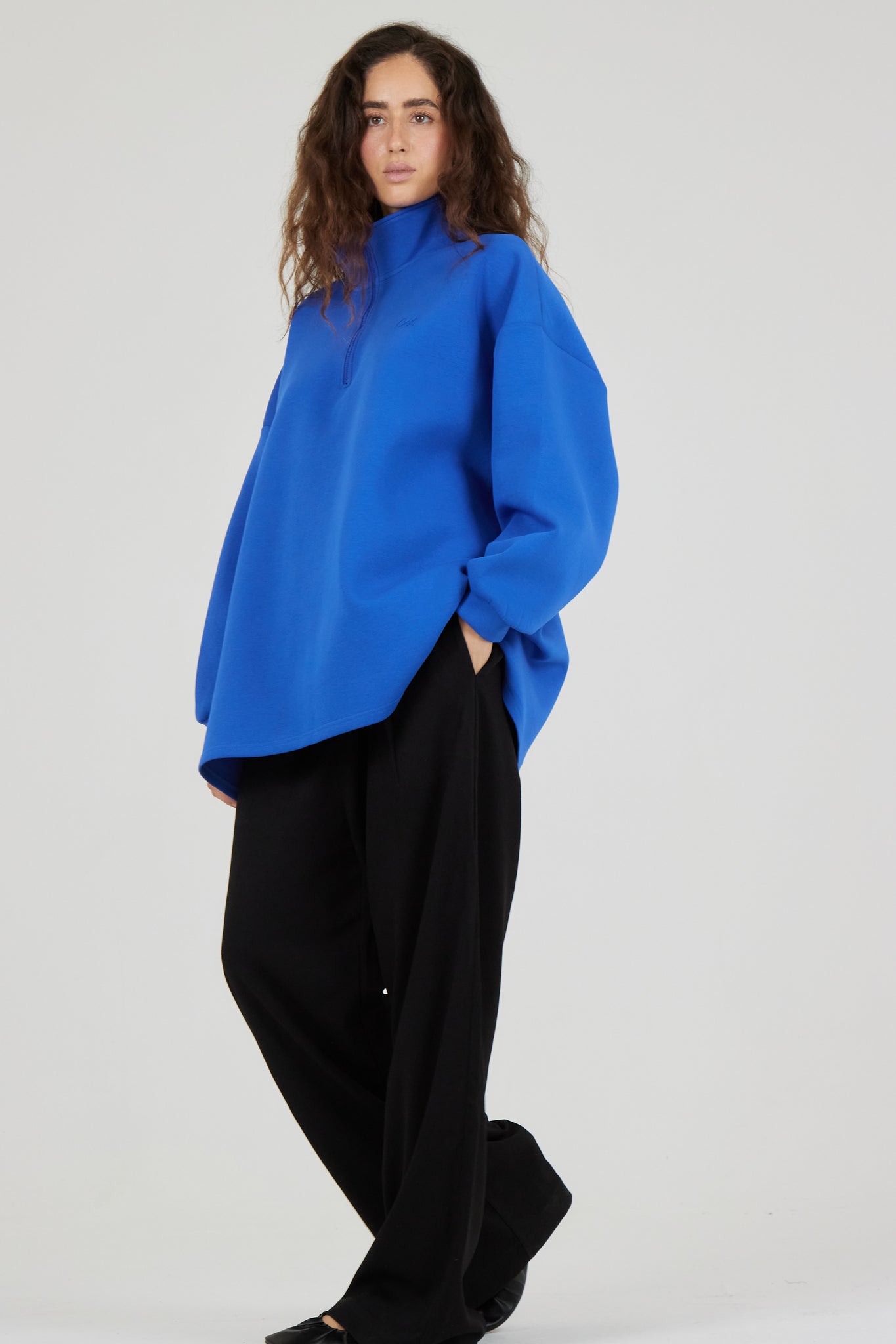 Le Sweat Zip Comfy Bleu Roi