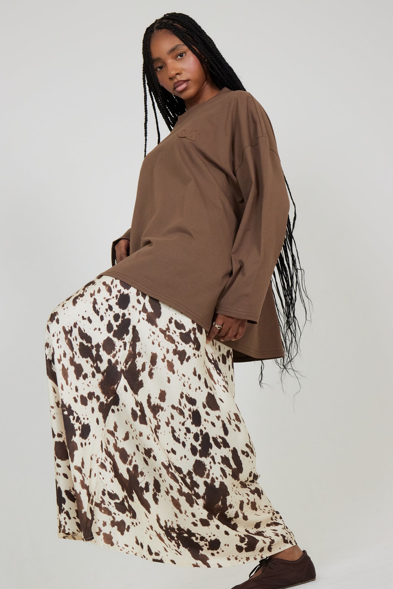 La Jupe Satin Vache