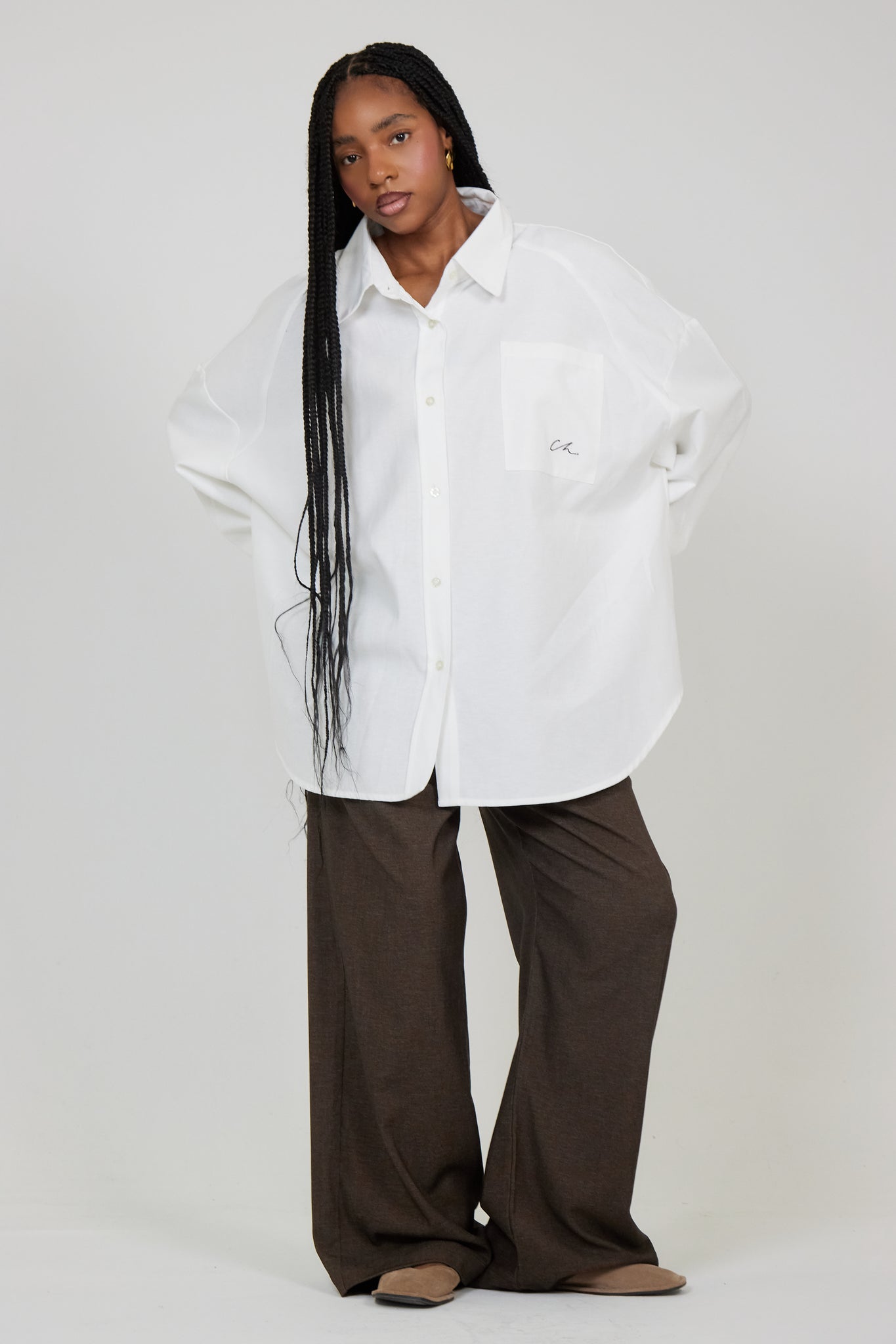 Chemise Ivy Blanc / Chocolat