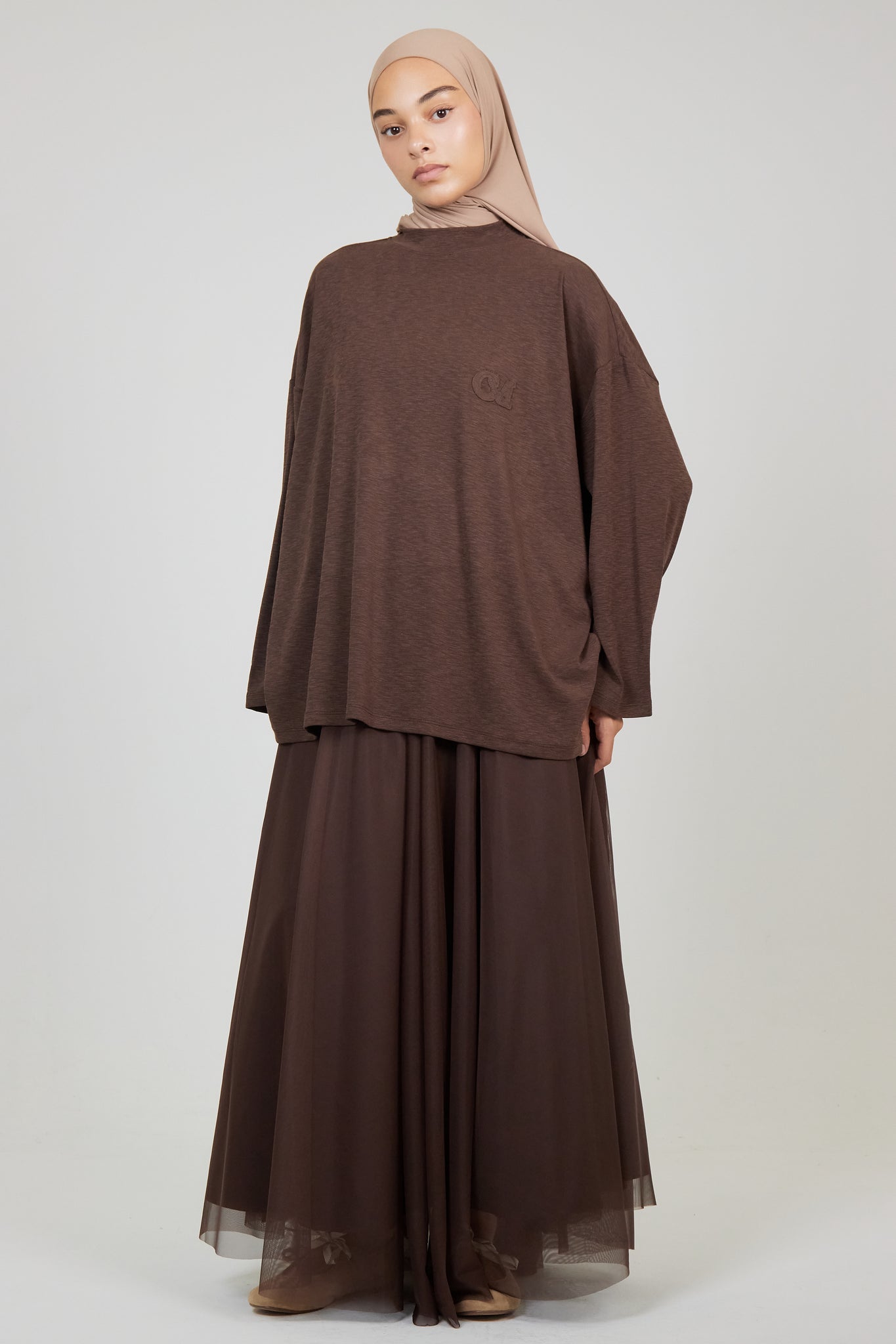 La Jupe Tulle Brun