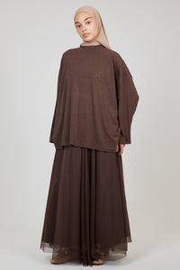 La Jupe Tulle Brun