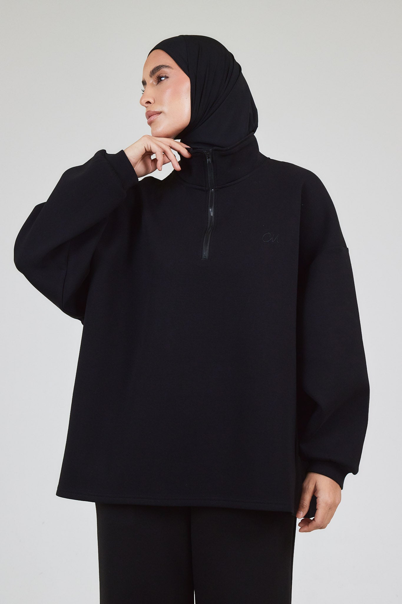 Le Sweat Zip Comfy Noir