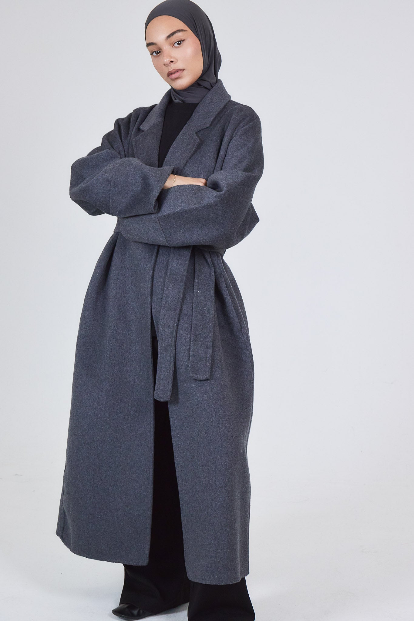 Le Manteau Wool Gris Anthracite