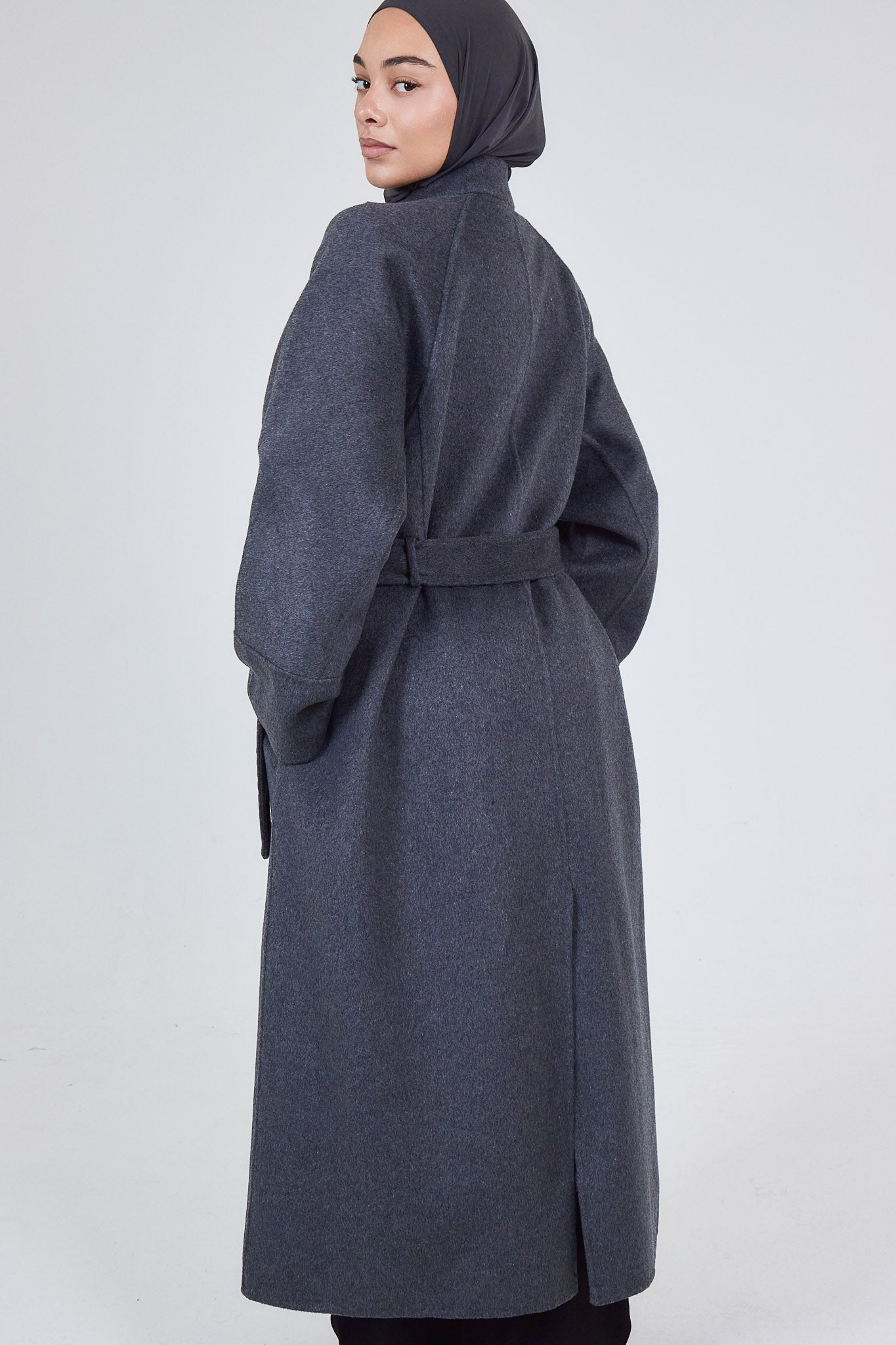 Le Manteau Wool Gris Anthracite