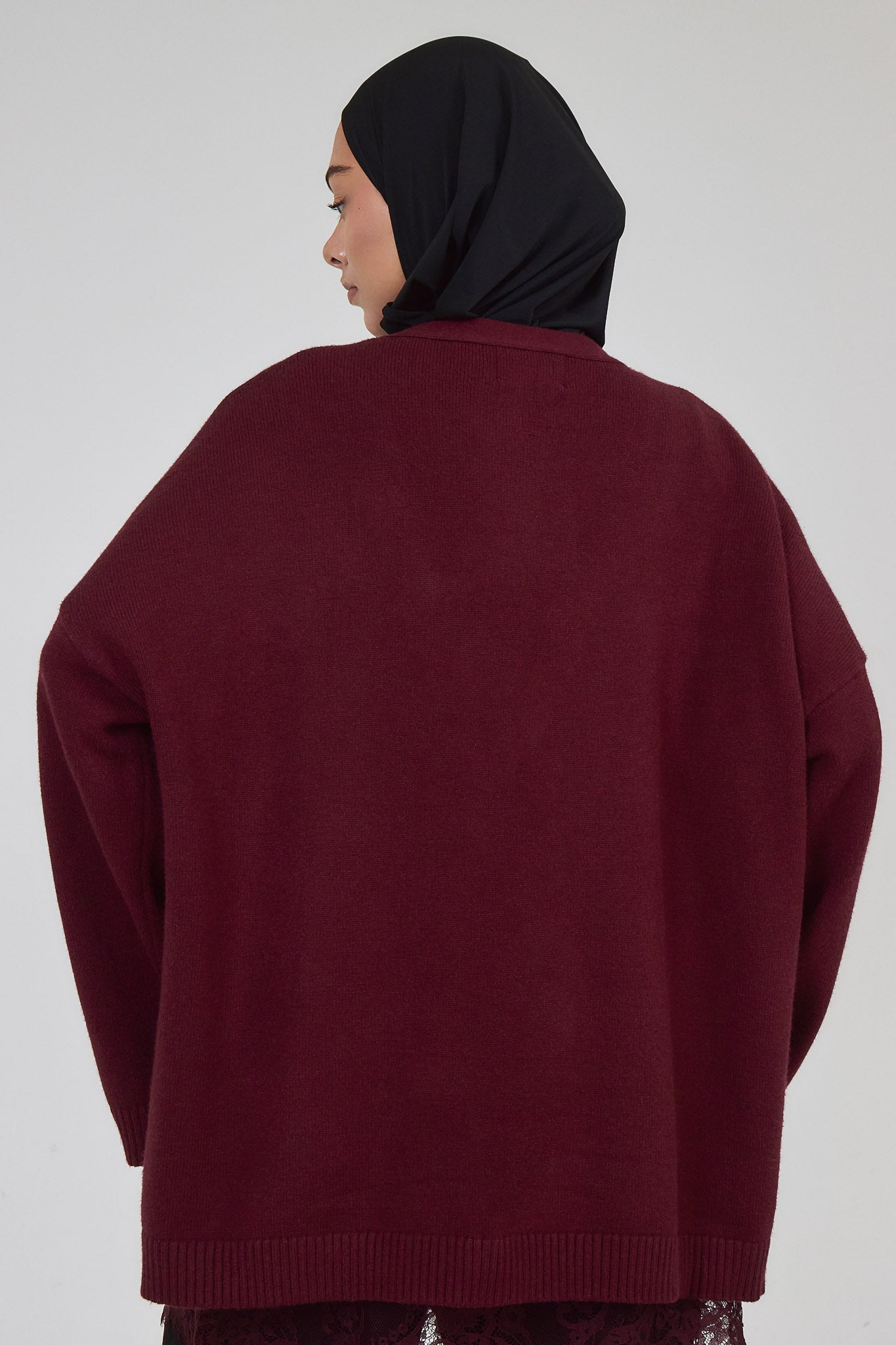 Le Cardigan Bordeaux