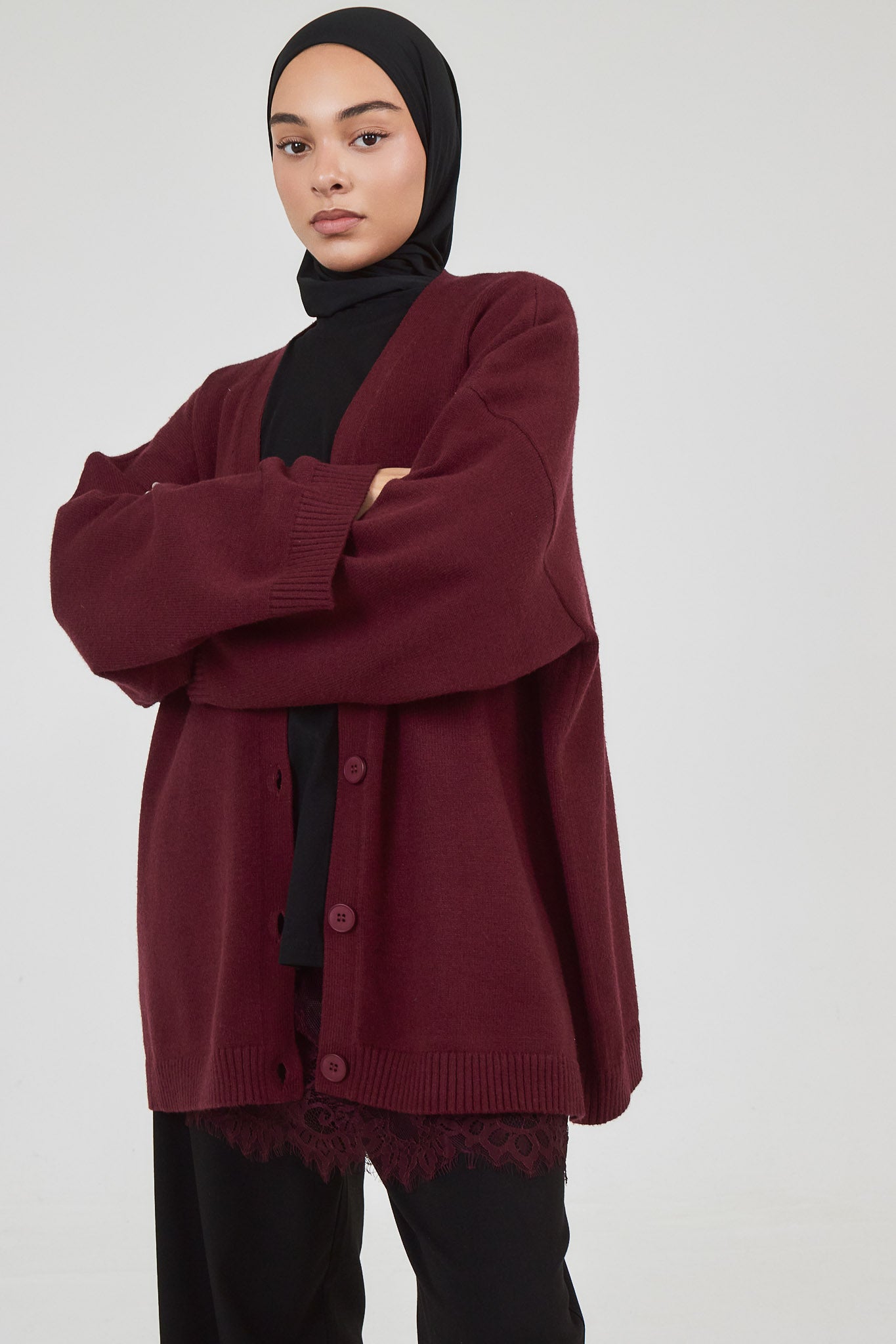 Le Cardigan Bordeaux