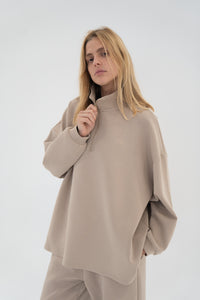 Le Sweat Zip Comfy Beige