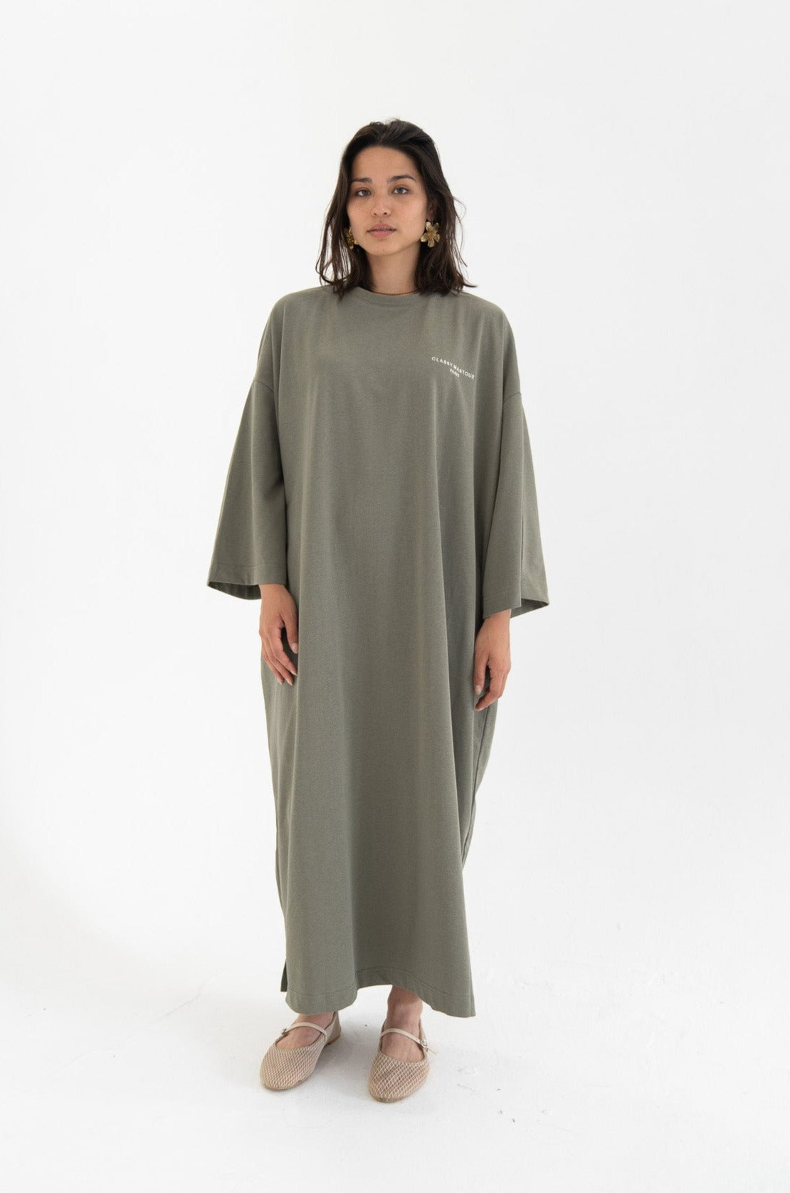 Khaki t shirt dress hotsell