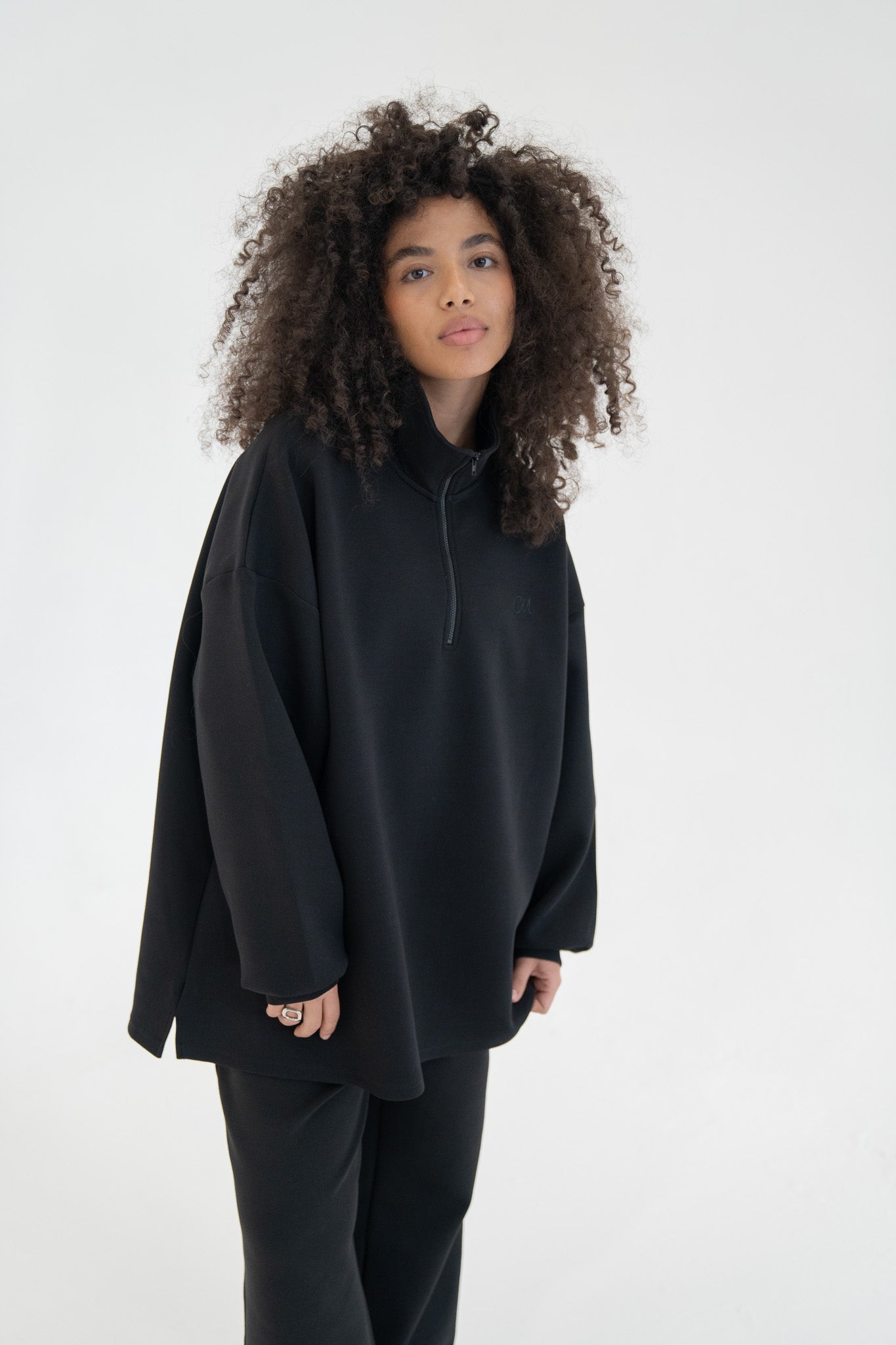 Le Sweat Zip Comfy Noir