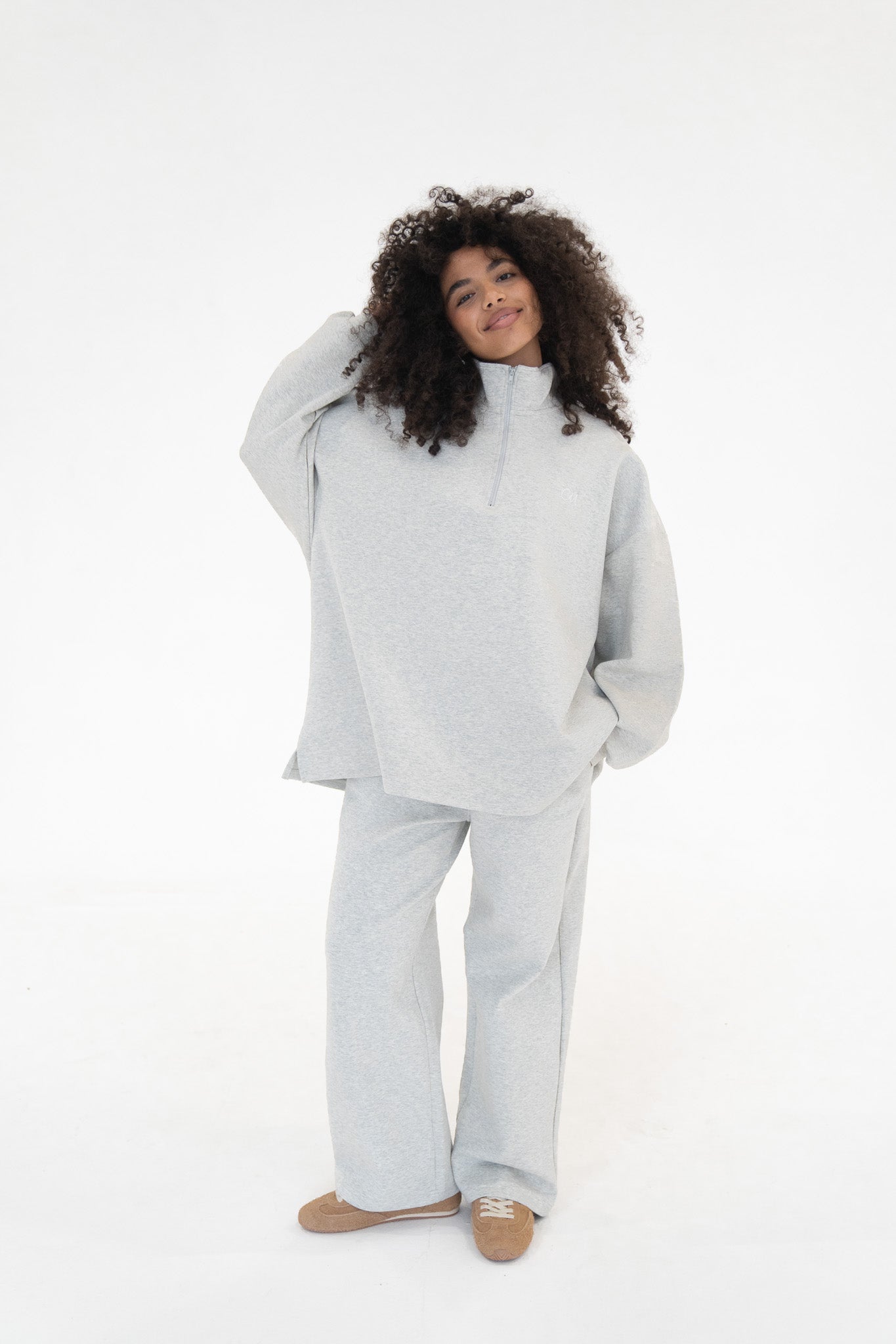 Le Sweat Zip Comfy Gris Clair