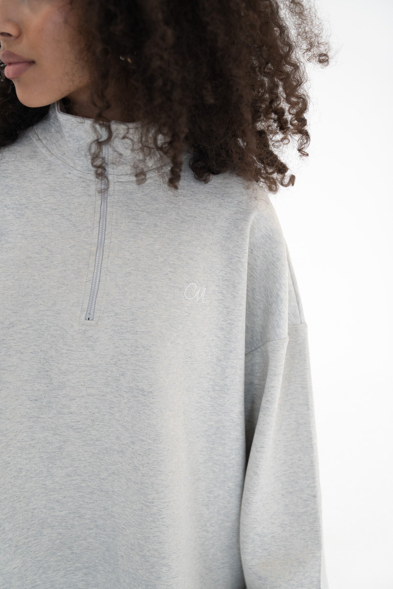 Le Sweat Zip Comfy Gris Clair