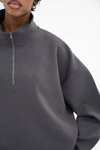 Le Sweat Zip Comfy Gris Anthracite