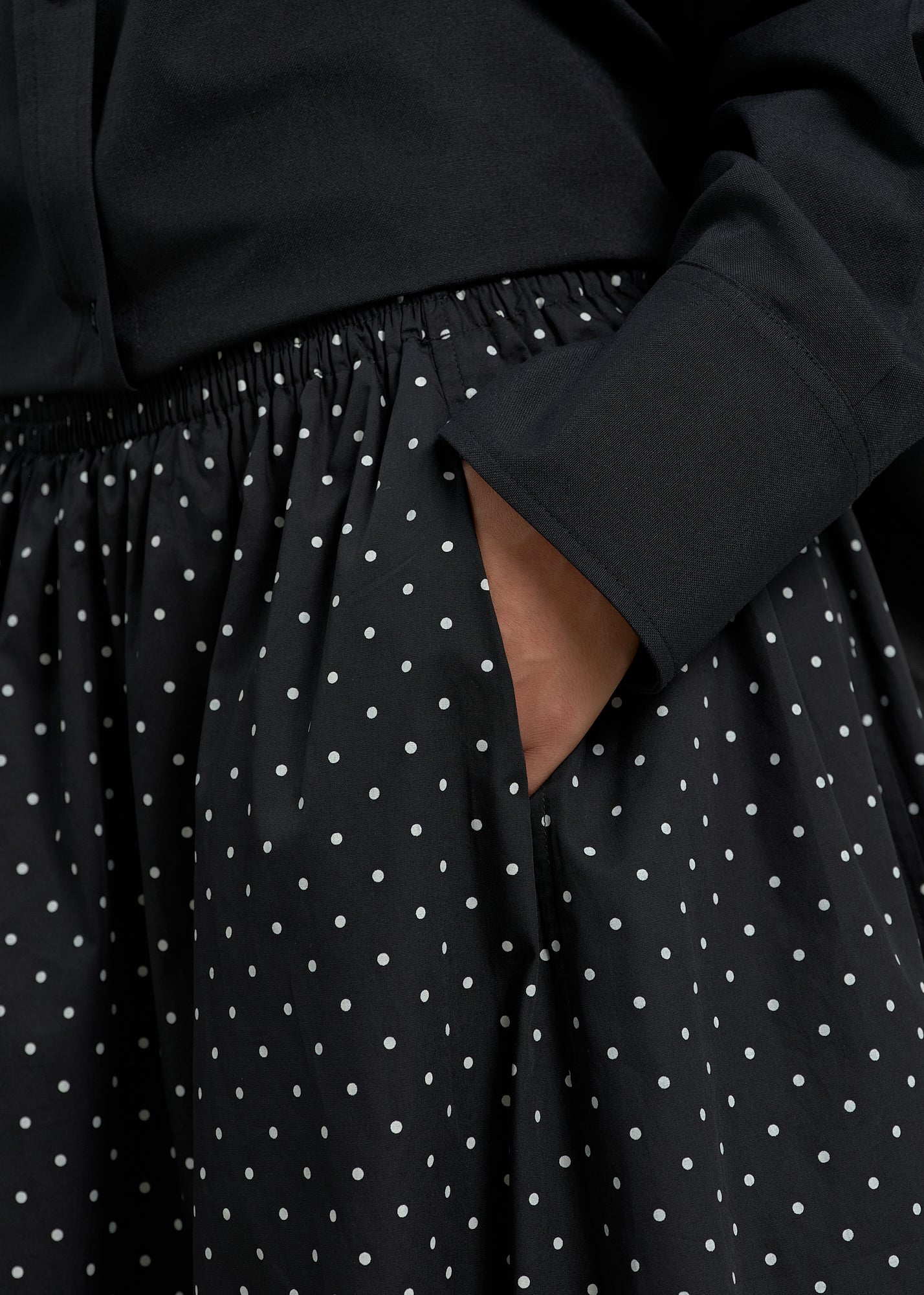 The Ecru Polka Dot Balloon Skirt