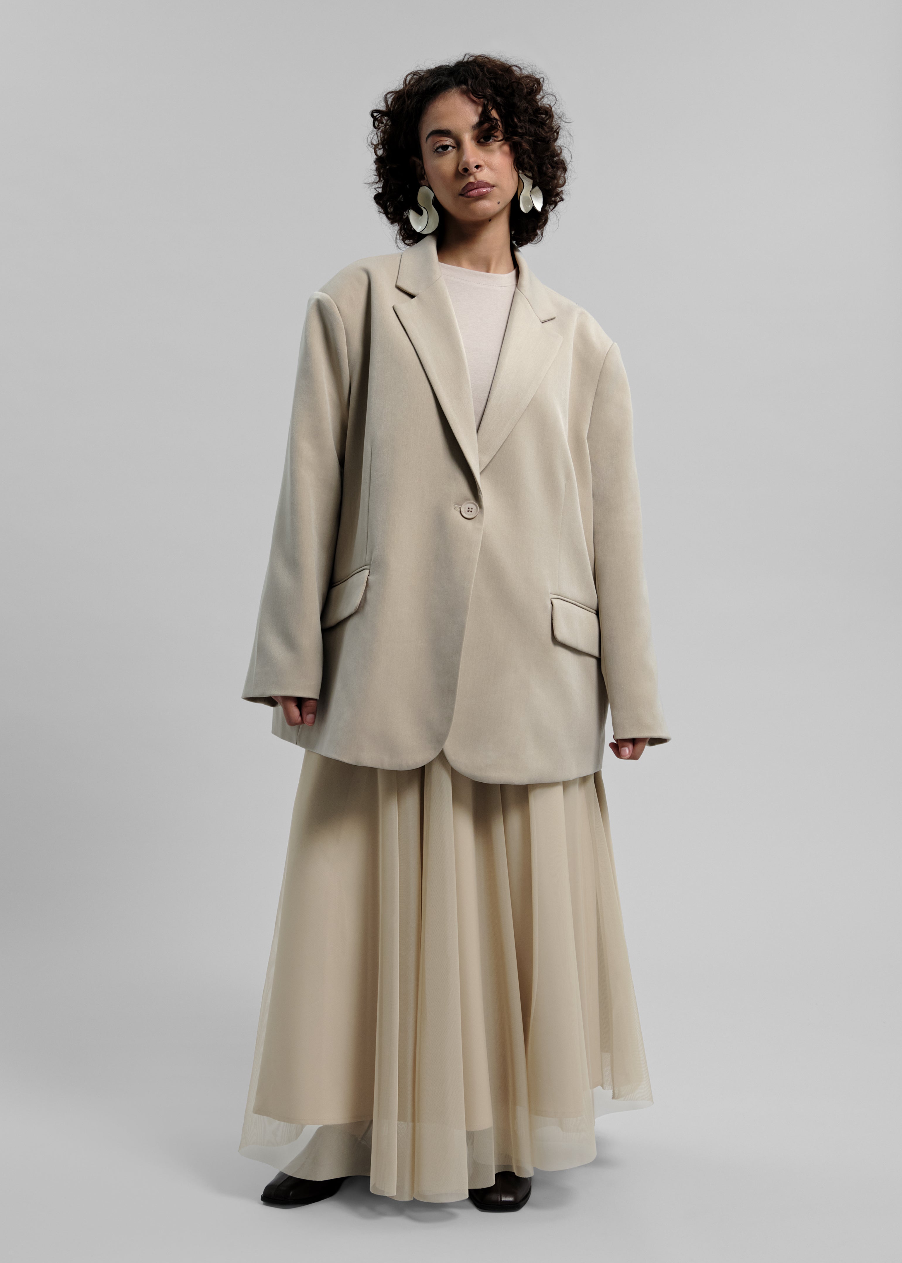 La Jupe Tulle Greige