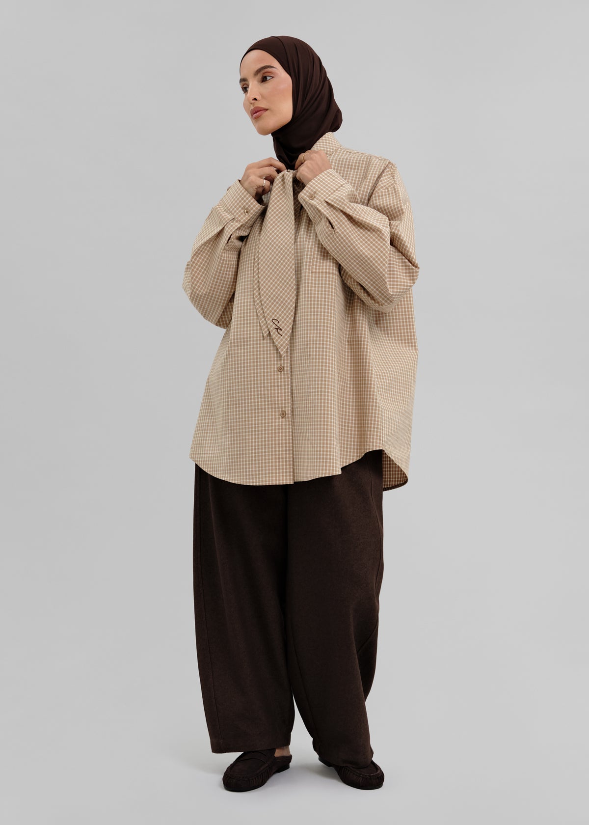 La Chemise Cravate Camel