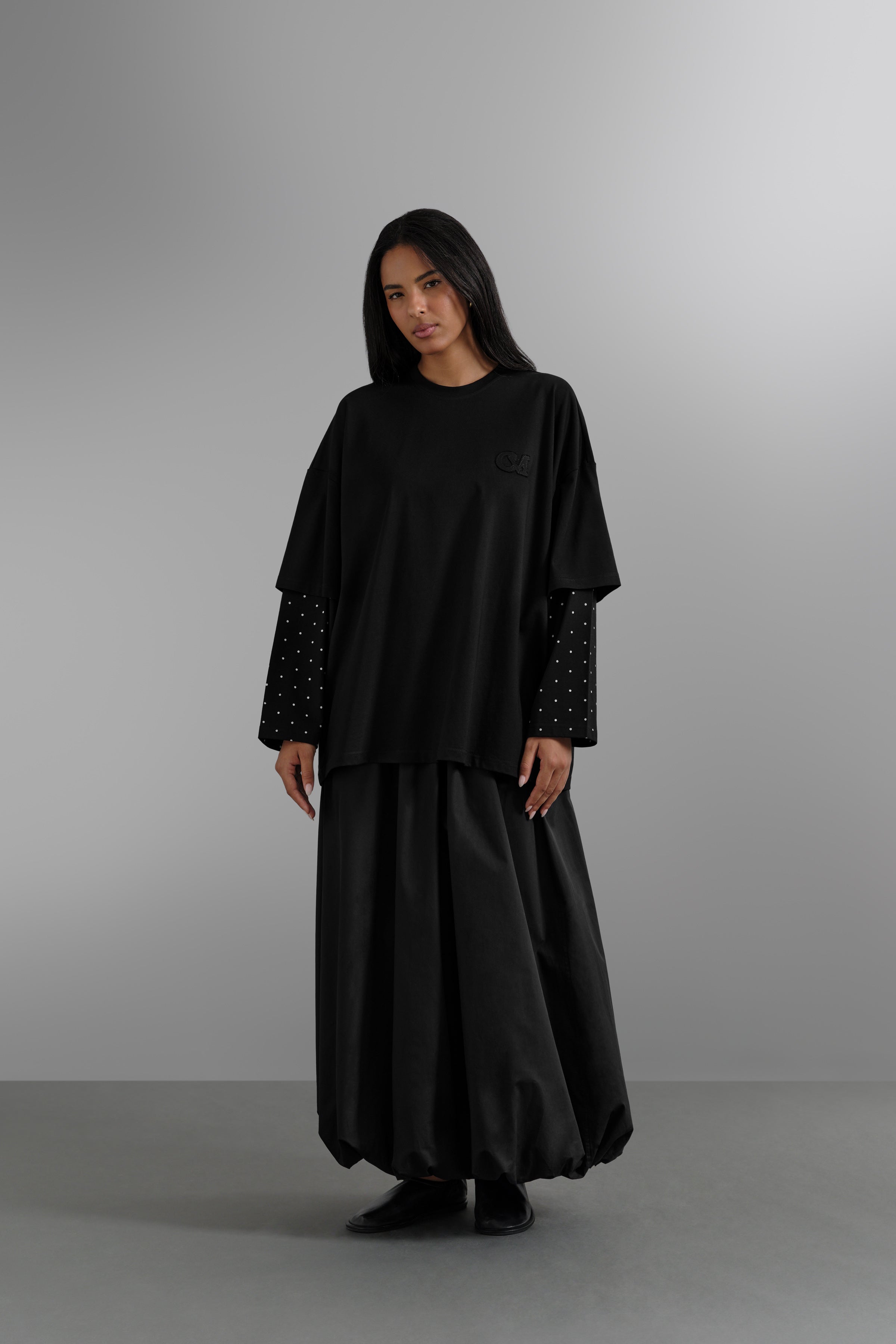 Le Top Layer à Pois Noir