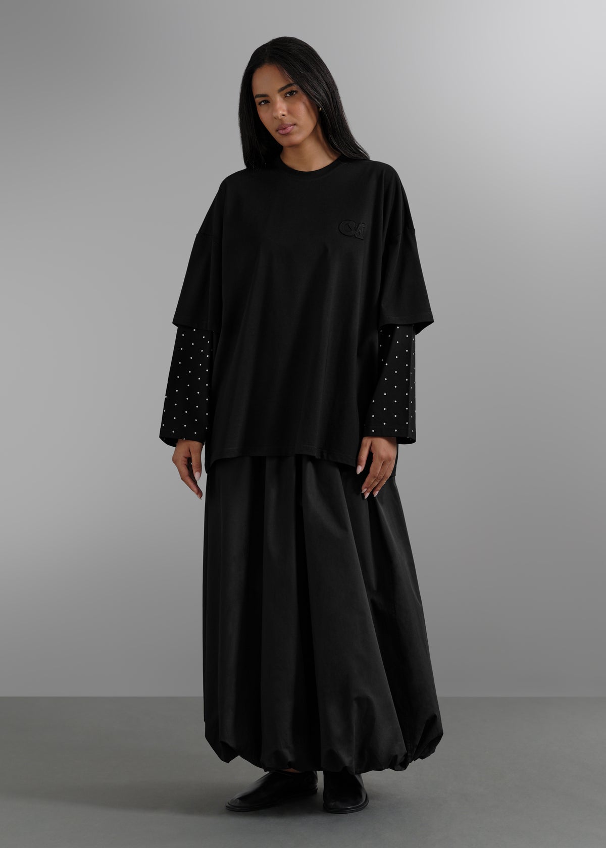 Le Top Layer à Pois Noir