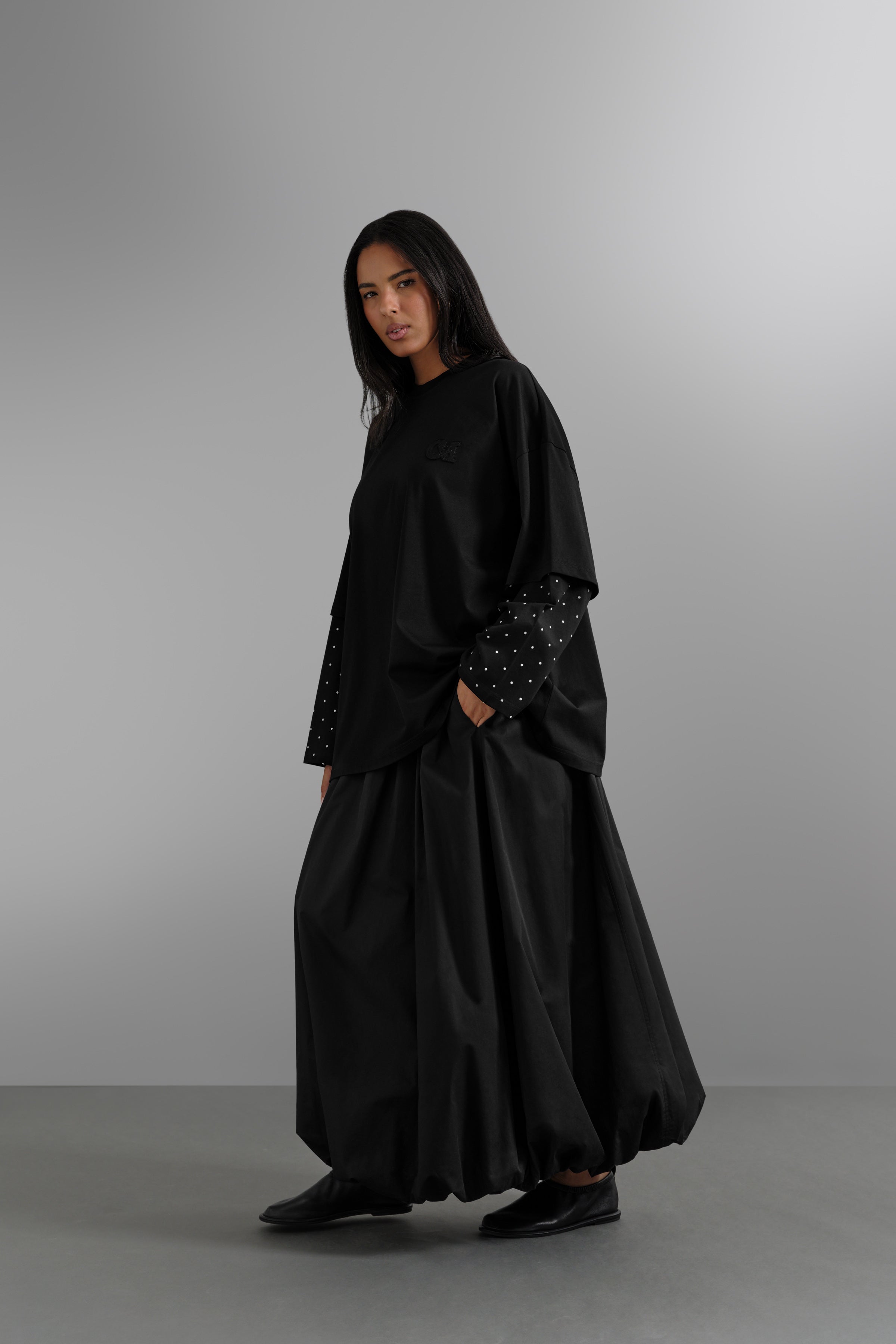 Le Top Layer à Pois Noir