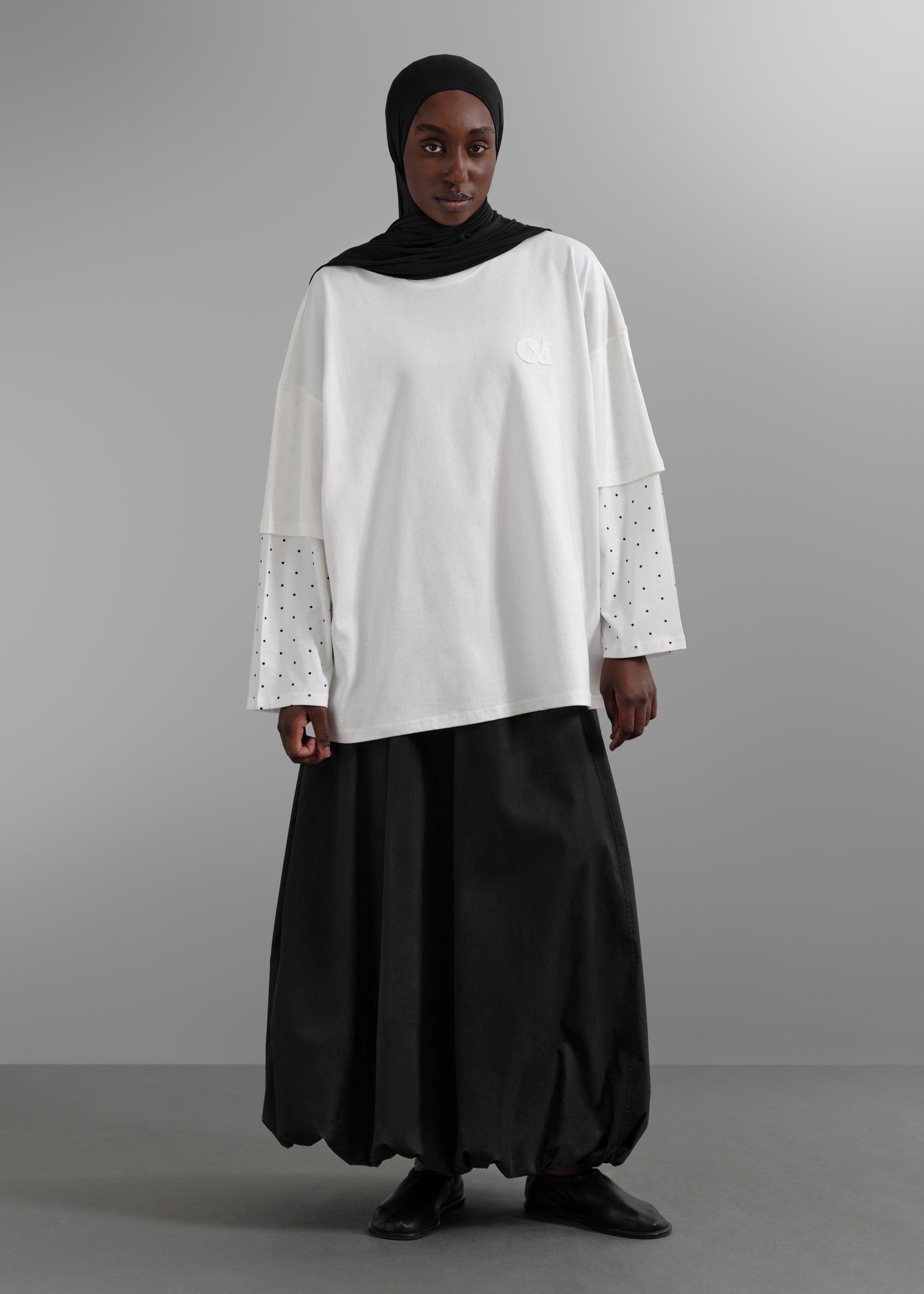 Le Top Layer à Pois Blanc