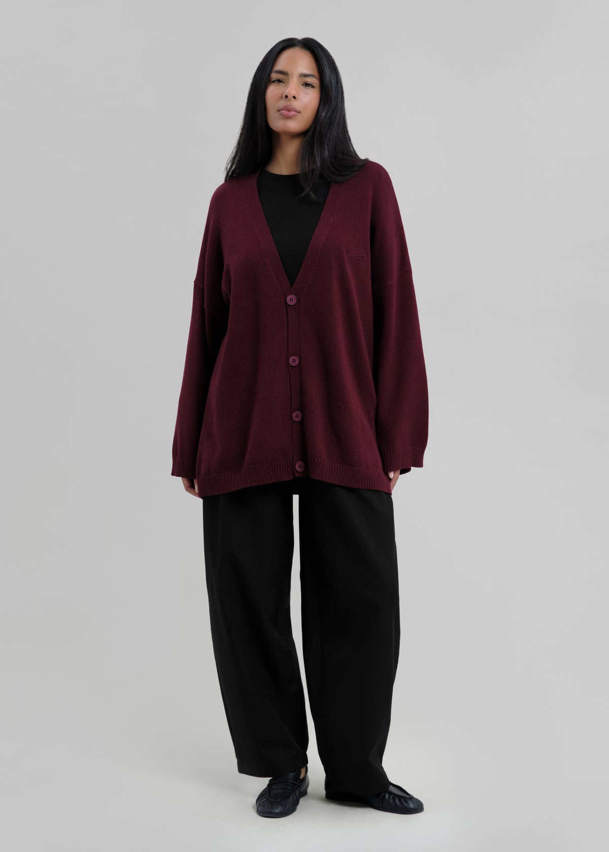 Le Cardigan Bordeaux
