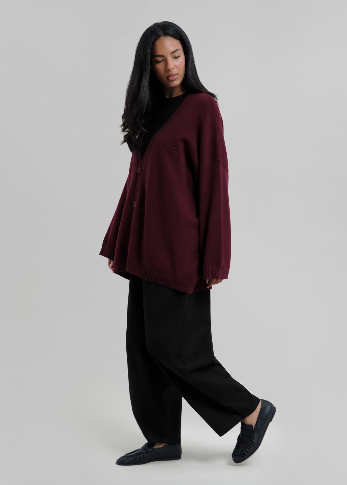 Le Cardigan Bordeaux