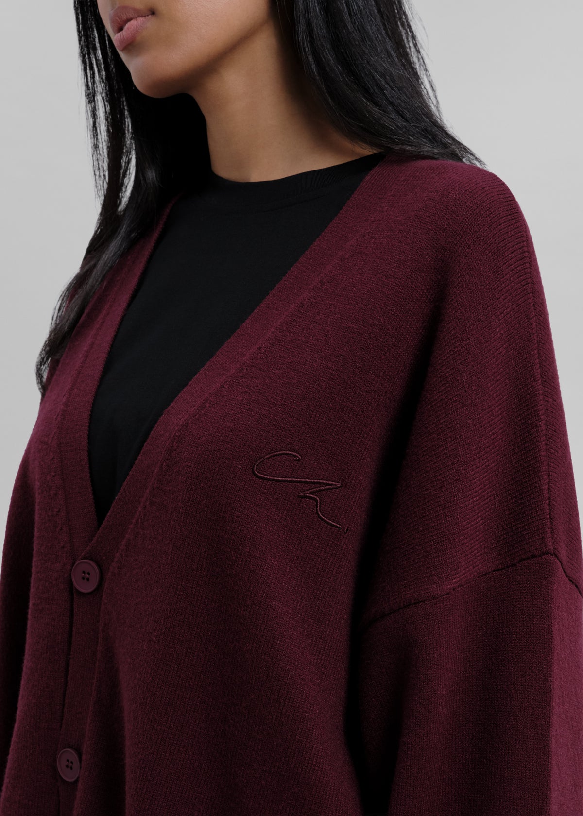 Le Cardigan Bordeaux
