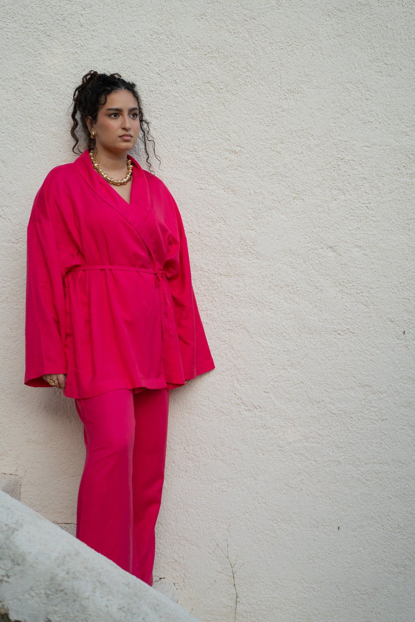 The Natural Fuchsia Trousers